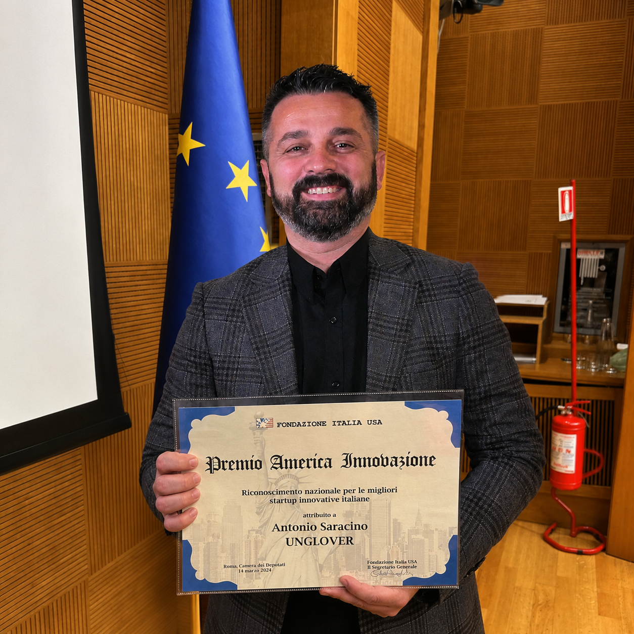 Antonio Saracino — Premio America Innovazione 2024, Camera dei Deputati di Roma